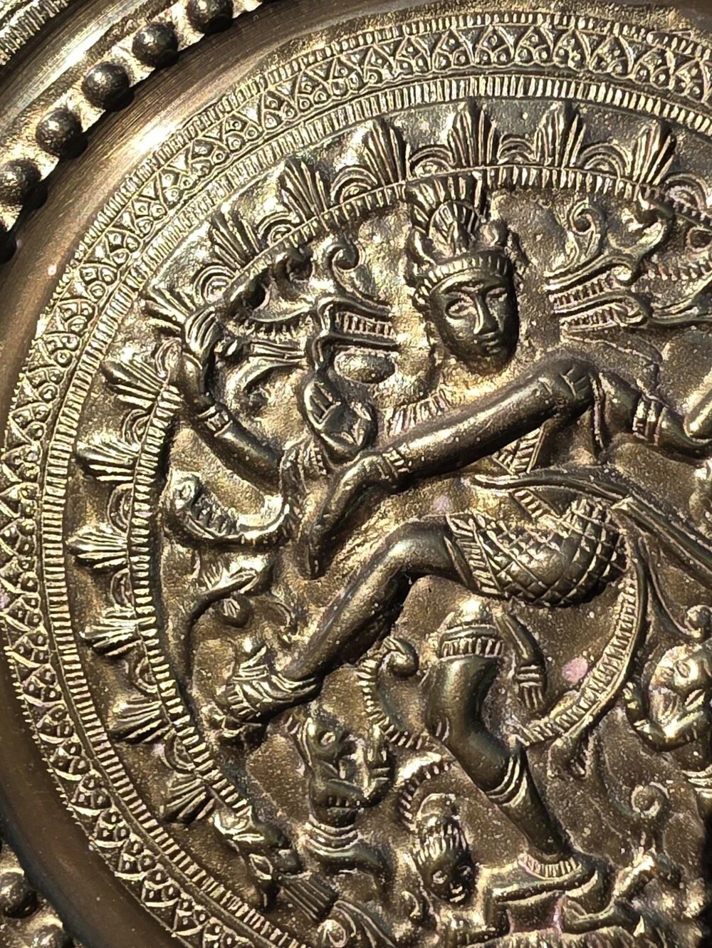 Vintage Indian Brass Wall Plates - Shiva & Ganesha (Set or Separate)